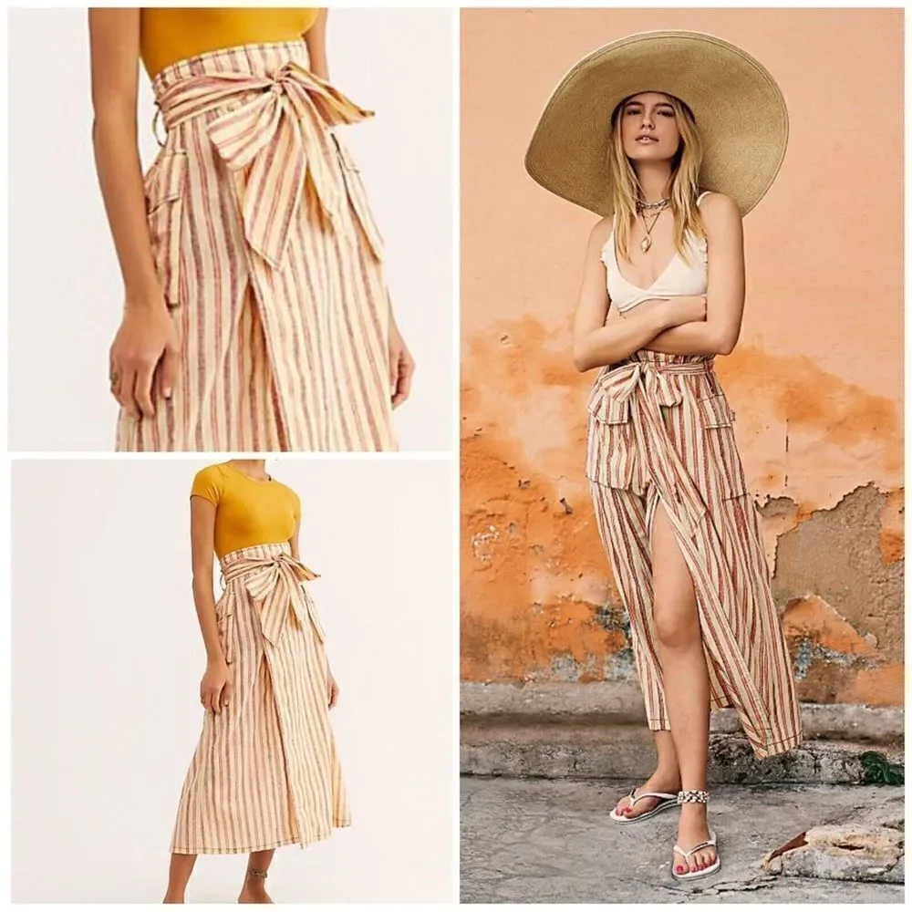 FREE PEOPLE One Natalia Striped Skirt